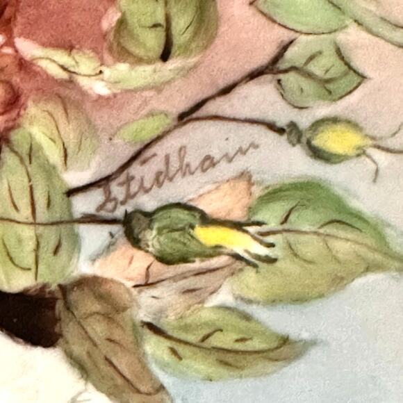 Hutschenreuther Selb Bavaria Germany Artist Stulham Signed Rose Charger Plate! - Picture 3 of 6